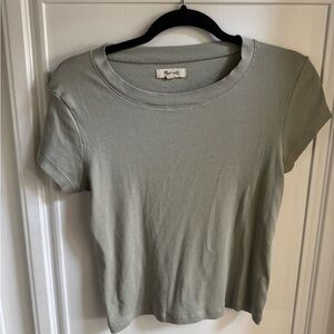 Madewell Green Fitted Short Sleeve T-Shirt